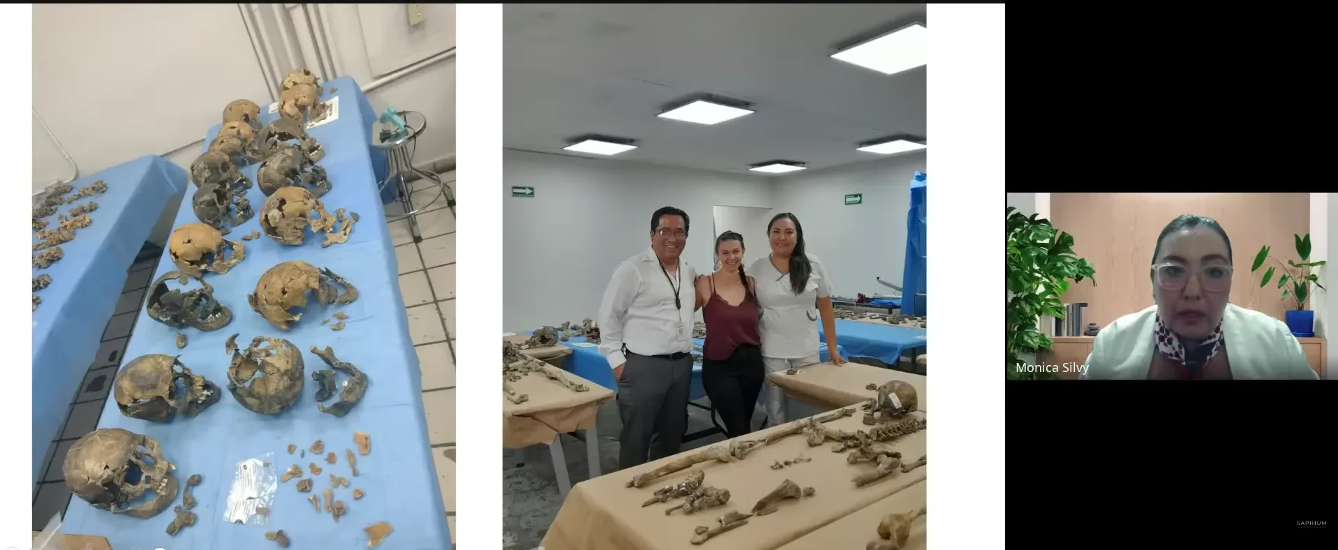 Mtra. Mónica Morales durante la Cumbre Nacional Online de Ciencias Forenses SAPIHUM